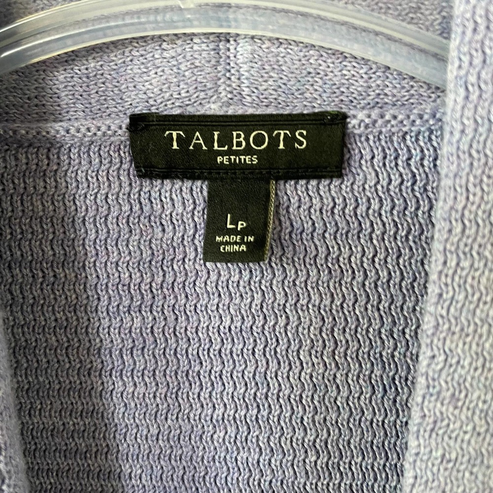 Talbots Lilac L Petite Open Cardigan - Picture 2 of 9